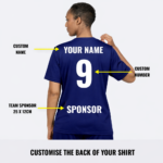 Beach soccer uniform front view athletic fit design