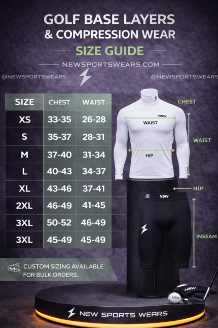 Golf compression shorts with stretch fabric and muscle support