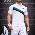 Premium men tennis wear fabric close up moisture wicking material