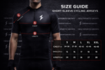 Breathable mesh fabric detail of men short sleeve cycling jersey