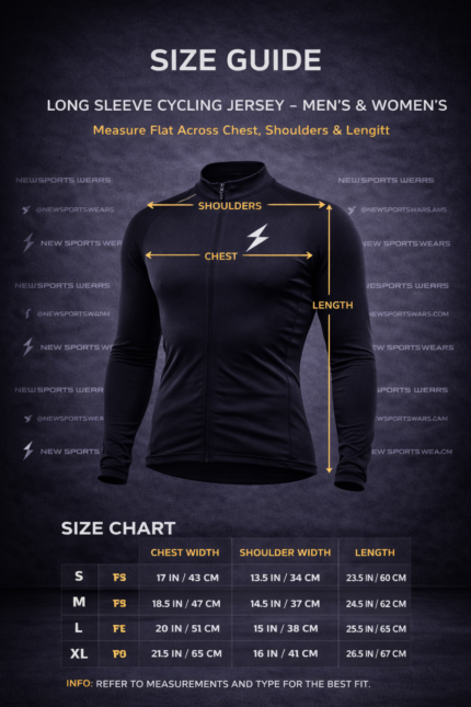 Men long sleeve cycling jersey black aero race fit front view New Sports Wears
