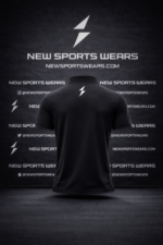 Black golf polo shirt by New Sports Wears with breathable athletic performance fit