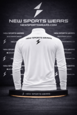 White golf apparel quarter zip pullover back side manufacturer