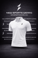 White golf polo shirt athletic fit by New Sports Wears manufacturer