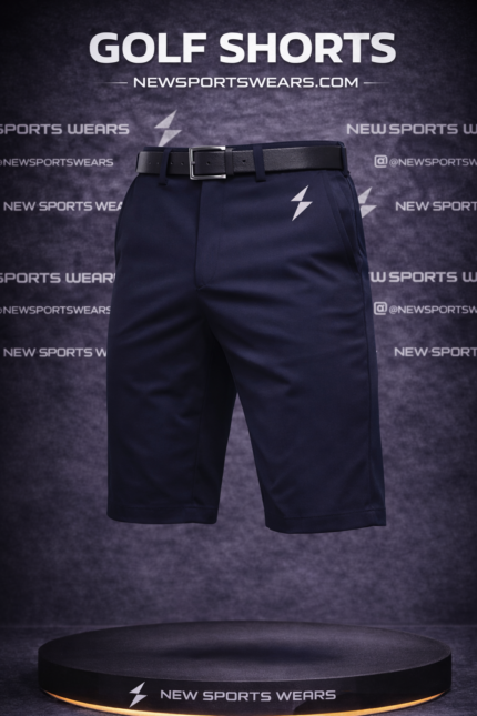 Men’s navy golf shorts athletic performance fit by New Sports Wears