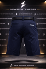 Men golf shorts back view with custom logo embroidery