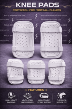 High impact football knee pads sports protective equipment