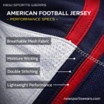 lightweight breathable american football jersey sportswear