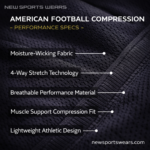 Men performance compression shirt long sleeve gym fitness apparel