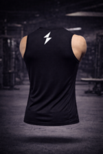 Men sleeveless gym tank size guide chest measurement chart