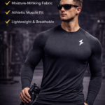 Men long sleeve training shirt size guide chest measurement chart