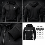 Men gym hoodie front view athletic slim fit workout hoodie