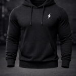 Men workout hoodie back view performance training wear