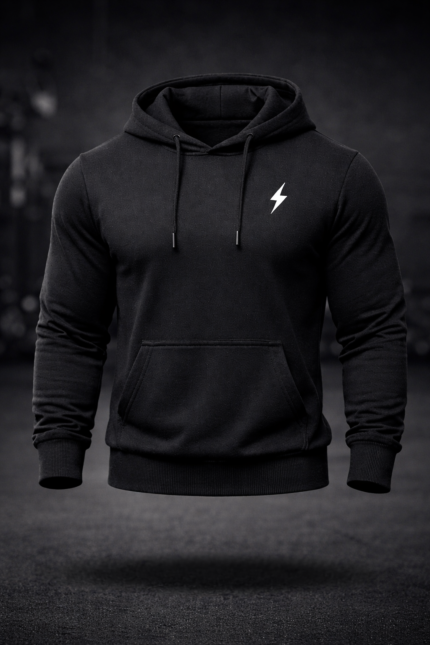 Men workout hoodie back view performance training wear