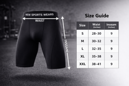 Men compression shorts front view athletic muscle fit gym shorts