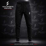 Men joggers side pose tapered fit athletic sweatpants