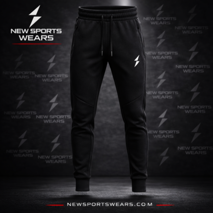 Men joggers side pose tapered fit athletic sweatpants