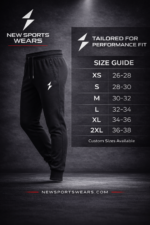 Joggers and sweatpants size guide chart for men waist measurements