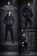 Men gym tracksuit side pose athletic training wear