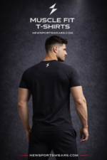 Men muscle fit T-shirt gym training athletic performance wear