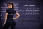 Women gym t shirt back view lightning design