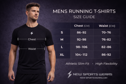 Men running t shirt front view athletic slim fit Newsportswears