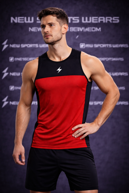 Men marathon vest front view lightweight running tank Newsportswears