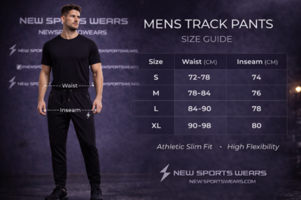Men track pants front view athletic slim fit training bottoms Newsportswears