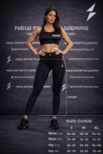 Squat proof black gym leggings for women back view athletic fit