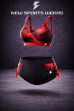 back view womens two piece swimsuit athletic swimwear