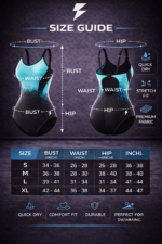 womens athletic swimsuit size guide bust waist hip measurements