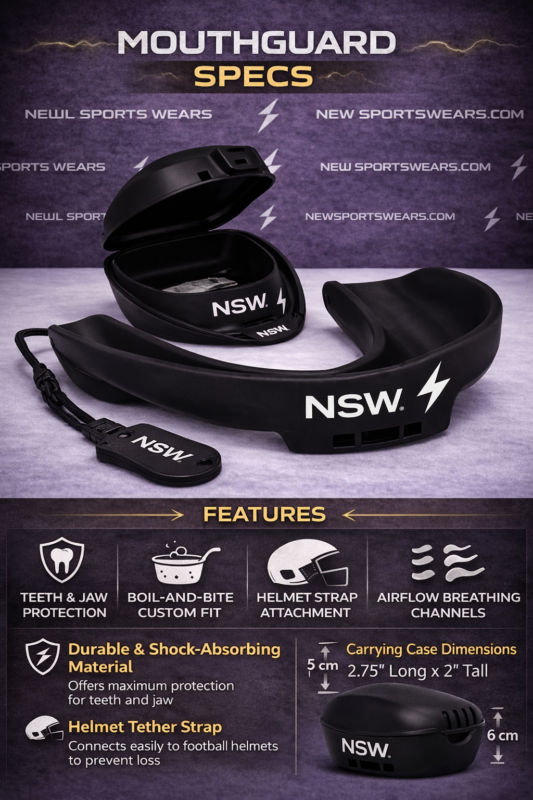 Boil and bite sports mouthguard custom fit protective gear