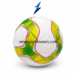 Yellow green Size 5 football with premium PU surface and stitched construction