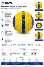 PVC training footballs wholesale yellow Size 5 ball with navy stripe blue graphics and textured surface