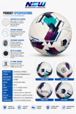 Valve view of custom soccer ball with butyl bladder and air retention design for training use