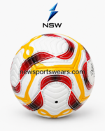 custom team soccer balls OEM Size 5 ball with white yellow red graphics and custom team logo options