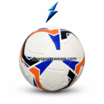 Premium training soccer ball with stitched panels textured surface and reinforced air valve