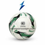 Durable 32 panel training football with textured surface machine stitching and air retention bladder