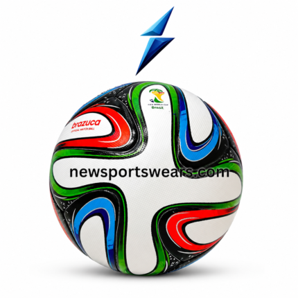 size 5 match football wholesale white PU football with curved red green blue panel design and logo options