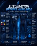NSW baseball uniform sublimation options with custom team branding