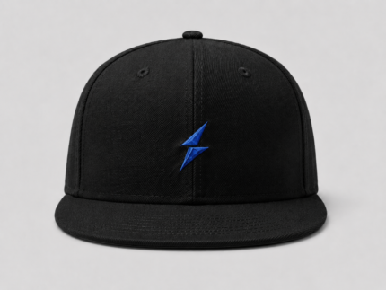 NSW Basketball Cap front view in black with small embroidered blue