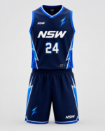 Back view of NSW basketball uniform with number 24 and New South Wales branding