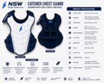NSW Catcher Chest Guard front view with padded chest protection and shoulder coverage