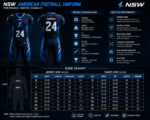 NSW sublimation American football uniform product specifications and quality features