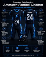NSW American football uniform size chart for jersey and pants by NewSportswears