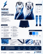 Back view of NSW hockey uniform with New South Wales text number 24 and lightning graphics