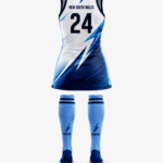 Back view of NSW hockey uniform with New South Wales text number 24 and lightning graphics