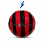 Durable size 5 football with red and black striped pattern for daily practice youth players and adults