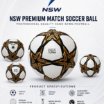 NSW official size 5 football with official weight marking and gold star pattern