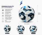 Blue black football for practice training school games and recreational soccer with premium stitched design